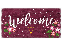 Arizona State Sun Devils Welcome Floral 6x12 Sign