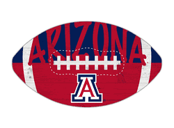 Arizona Wildcats 12" Football Cutout Sign with City Name