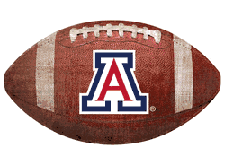 Arizona Wildcats 12" Football Shaped Sign