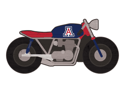 Arizona Wildcats 12" Motorcycle Cutout Wood Sign