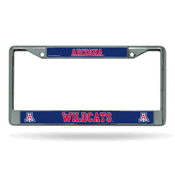 Arizona Wildcats  12" x 6" Chrome Frame With Decal Inserts