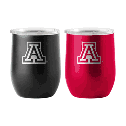 Arizona Wildcats 16oz Yours and Mine Etch Powdercoat Curved Beverage Set