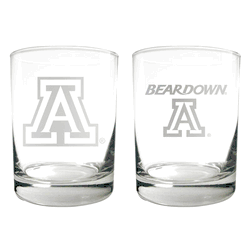 Arizona Wildcats 2pc Rocks Glass Set