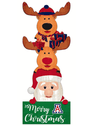 Arizona Wildcats 31" Santa Stack Leaner