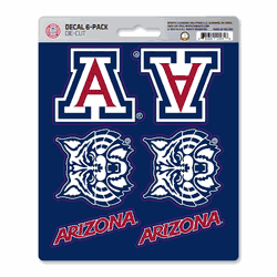 Arizona Wildcats 6 Count Mini Decal Sticker Pack
