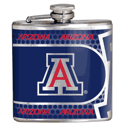 Arizona Wildcats 6oz Stainless Steel Flask with Metallic Graphics