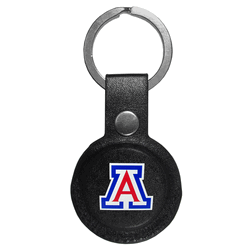 Arizona Wildcats AirTag Compatible Leather Key Chain