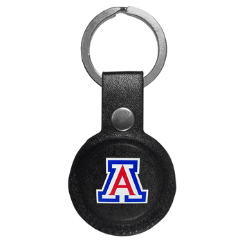 Arizona Wildcats AirTag Compatible Leather Key Chain