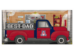 Arizona Wildcats Best Dad Truck 6x12 Sign