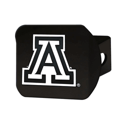 Arizona Wildcats Black Metal Hitch Cover with Metal Chrome 3D Emblem