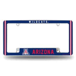 Arizona Wildcats Classic 12" x 6" Chrome All Over Automotive License Plate Frame