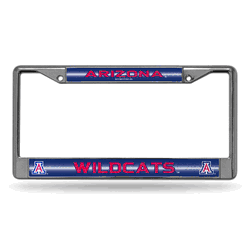 Arizona Wildcats Classic 12" x 6" Silver Bling Chrome Car/Truck/SUV Auto Accessory
