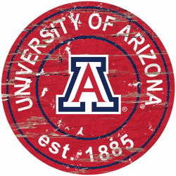 Arizona Wildcats Distressed Round Sign