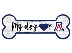 Arizona Wildcats Dog Bone 6x12 Sign