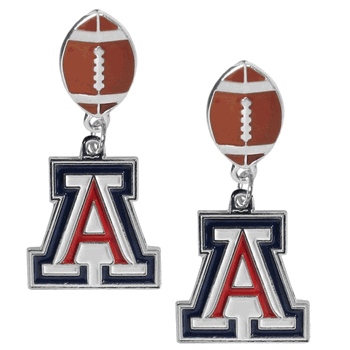 Arizona Wildcats Football Stud Earrings