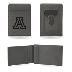 Arizona Wildcats Gray Laser Engraved Front Pocket Wallet