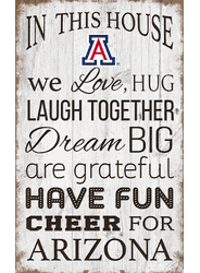 Arizona Wildcats In This House 11x19 Sign