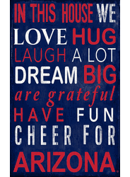 Arizona Wildcats In This House Sign