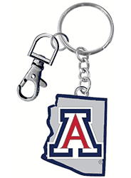 Arizona Wildcats Keychain State Design