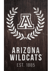 Arizona Wildcats Laurel Wreath 11x19 Sign