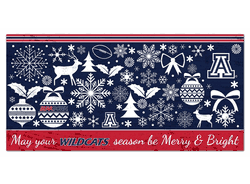 Arizona Wildcats Merry and Bright 6x12 Sign