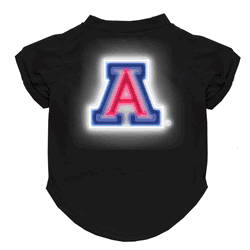Arizona Wildcats Neon Pet T-Shirt, X-Small