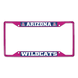 Arizona Wildcats Pink Metal License Plate Frame - 6.25"x12.25"