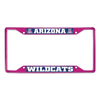 Arizona Wildcats Pink Metal License Plate Frame - 6.25