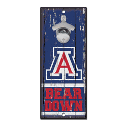 Arizona Wildcats Sign Wood 5x11 Bottle Opener