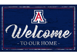 Arizona Wildcats Team Color Welcome 11x19 Sign