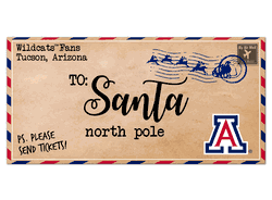 Arizona Wildcats To Santa 6x12 Sign