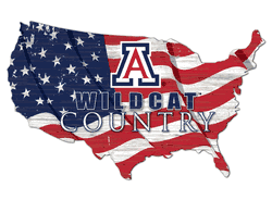Arizona Wildcats USA Shape Flag Cutout