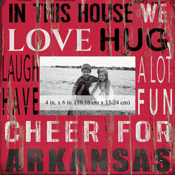 Arkansas Razorbacks 10x10 In This House Frame