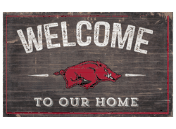 Arkansas Razorbacks 11X19 Welcome to Our Home Sign