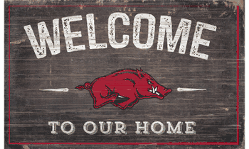 Arkansas Razorbacks 11X19 Welcome to Our Home Sign