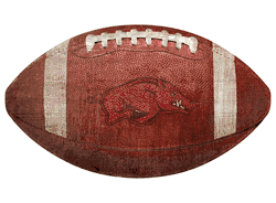 Arkansas Razorbacks 12" Football Shaped Sign