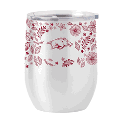 Arkansas Razorbacks 16oz Botanical Stainless Curved Beverage