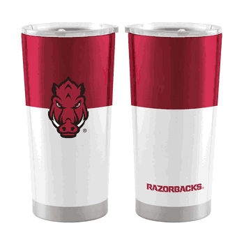 Arkansas Razorbacks 20oz Colorblock Stainless Tumbler