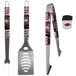 Arkansas Razorbacks 3 pc BBQ Set and Chip Clip