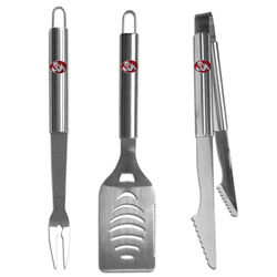 Arkansas Razorbacks 3 pc Stainless Steel BBQ Set