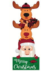 Arkansas Razorbacks 31" Santa Stack Leaner