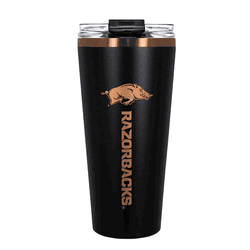 Arkansas Razorbacks 32oz Black and Copper Big Slim with Straw