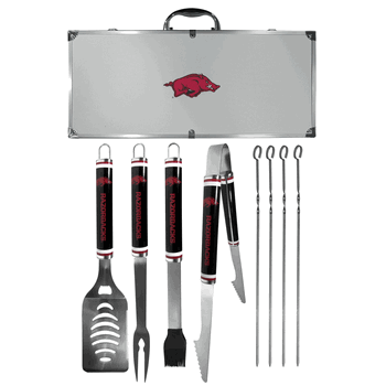 Arkansas Razorbacks 8 pc Logo BBQ Set