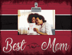 Arkansas Razorbacks Best Mom with Stripe Clip Frame