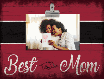 Arkansas Razorbacks Best Mom with Stripe Clip Frame