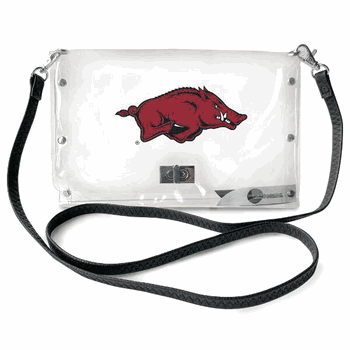 Arkansas Razorbacks Clear Envelope Purse STRAP