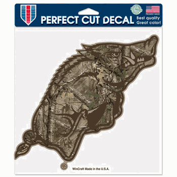 Arkansas Razorbacks Decal 8x8 Perfect Cut Camo