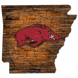 Arkansas Razorbacks Distressed State with Logo