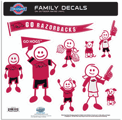 Arkansas Razorbacks Family Decal Set Large