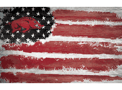 Arkansas Razorbacks Flag 11x19